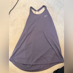 Nike Purple Racerback Athletic Tank with White Swoosh